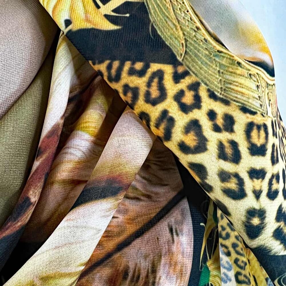 Egyptian Dream Catcher Tribal Wedding Shawl, Chiffon Oversized Square Scarf - Picture 10 of 13